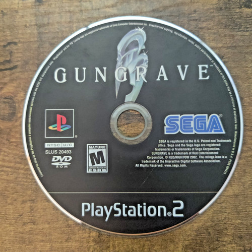Gungrave ps2 solo disco - ps2,